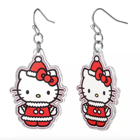 Hello Kitty Christmas Dangle Earrings - Picture 2 of 4